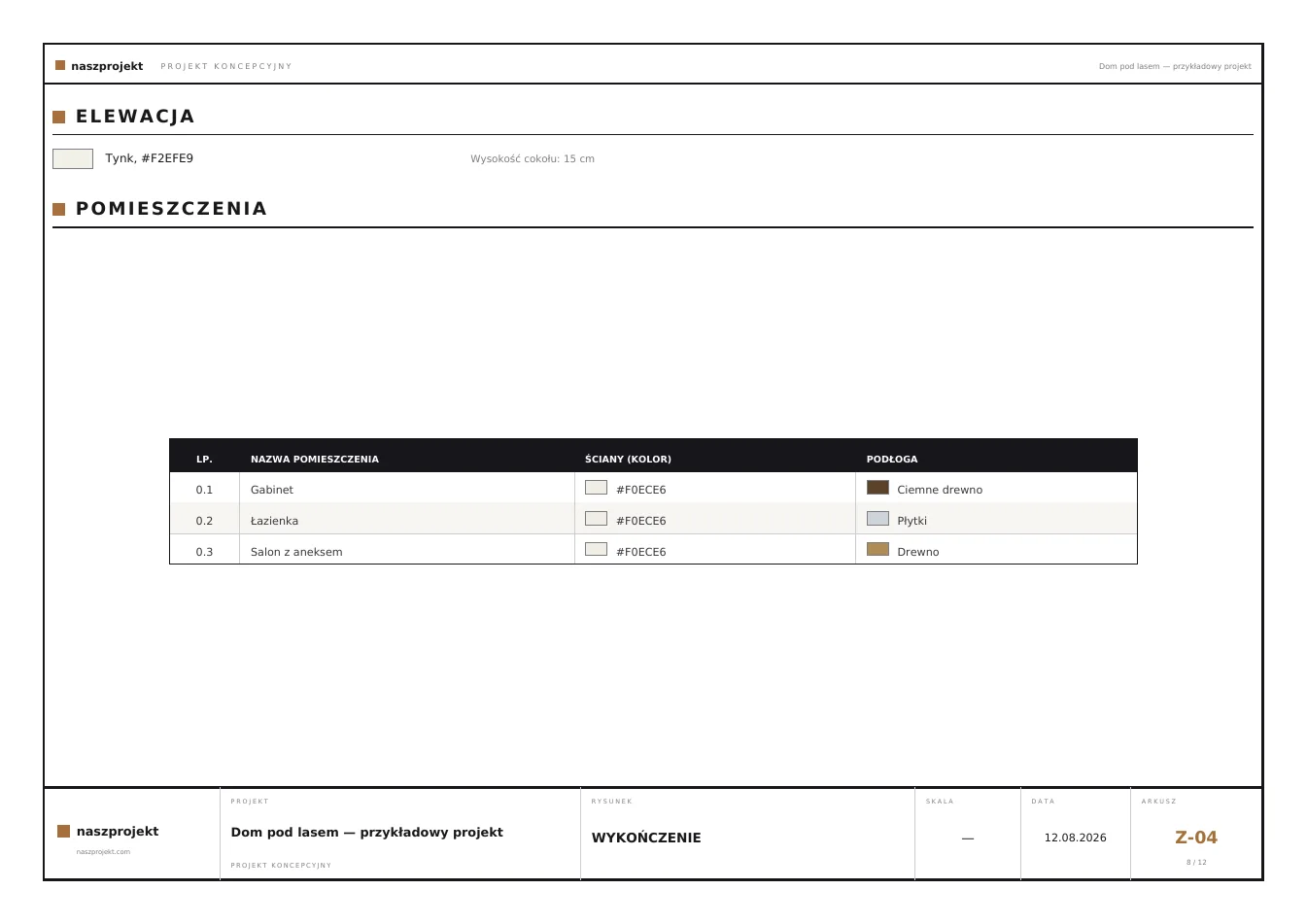 Página 9 de 13 del documento de ejemplo de la casa
